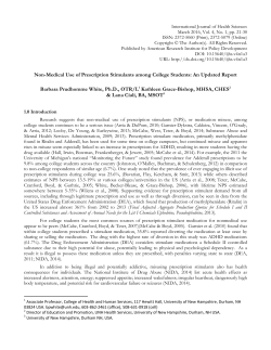 Non-Medical Use of Prescription Stimulants among College