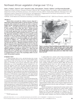 Northeast African vegetation change over 12 m.y.