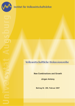 New Combinations and Growth J&uuml;rgen Antony - wiwi.uni