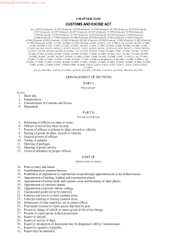 Customs and Excise Act