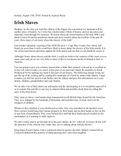 Irish Slaves - Ancient Order of Hibernians St. Louis
