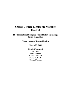 Scaled Vehicle Electronic Stability Control