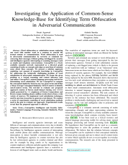 Investigating the Application of Common-Sense Knowledge