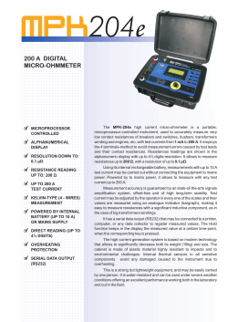 200 A MICRO-OHMMETER DIGITAL