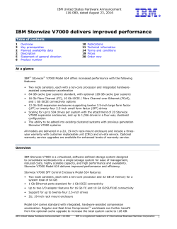 IBM Storwize V7000 delivers improved performance