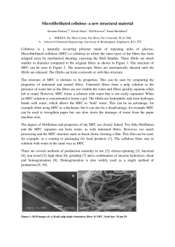 Microfibrillated cellulose- a new structural material