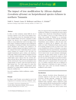 The impact of tree modification by African elephant (Loxodonta