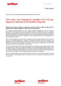 One voice, one message to suppliers from the four regions of