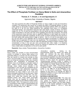 The Effect of Phosphate Fertilizer on Heavy Metal in Soils and