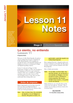 Lo siento, no entiendo Lesson 11