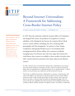 A Framework for Addressing Cross-Border Internet Policy