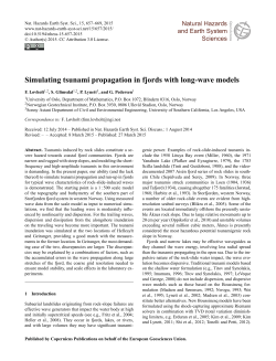 Simulating tsunami propagation in fjords with long