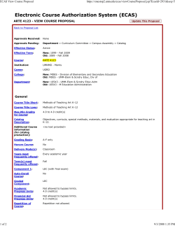 Methods Course Changes
