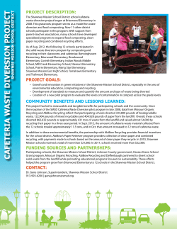 Shawnee Mission School District School Cafeteria Waste Diversion