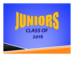 Fall 2014 Juniors - Wayzata Public Schools