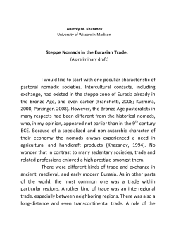 Steppe Nomads in the Eurasian Trade.