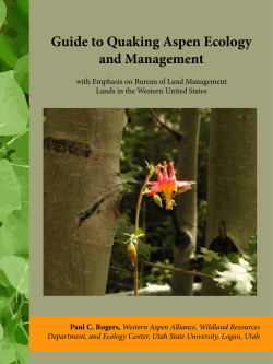 NEW Aspen Field Guide - Western Aspen Alliance
