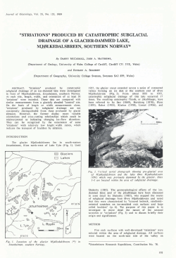 "STRIATIONS" PRODUCED BY CATASTROPHIC SUBGLACIAL