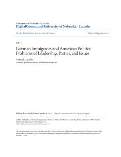 German Immigrants and American Politics