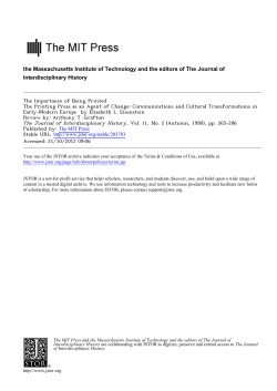 Grafton, Anthony Grafton, Anthony T., `The Importance of Being Printed`