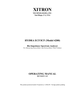 4200 Manual - Xitron Technologies