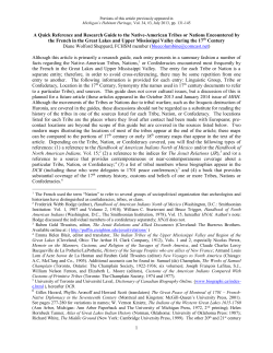 Native Americans - A Quick Reference and Research Guide