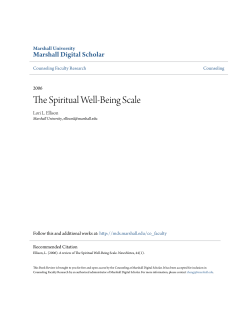 The Spiritual Well-Being Scale