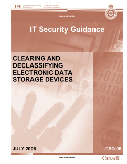 Clearing and Declassifying Electronic Data Storage Devices