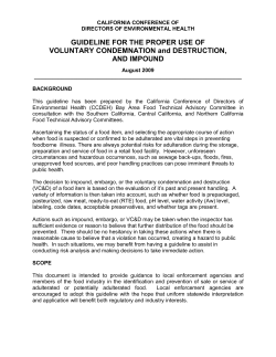 GUIDELINE FOR THE PROPER USE OF VOLUNTARY