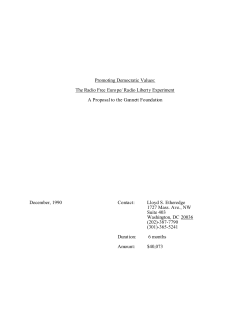 Promoting Democratic Values: The Radio Free