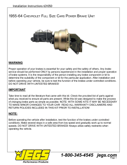 Installation Instructions for Rear Caliper Brackets