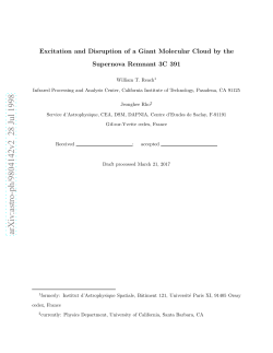 Excitation and Disruption of a Giant Molecular Cloud by the