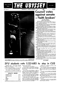 SFU students vote 1123-685 to stay in CU S