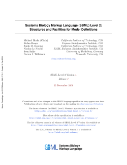 Systems Biology Markup Language (SBML) Level 2: Structures and