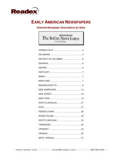 EARLY AMERICAN NEWSPAPERS