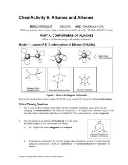 ChemActivity 6: Alkanes and Alkenes