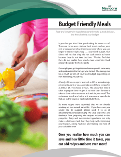 Budget Friendly Meals