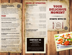 your delicious moment - Freed Hardeman University Dining Services