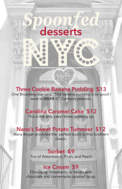 desserts - Spoonfed NYC