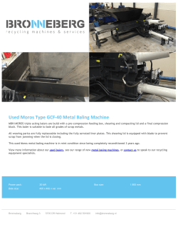 Used Moros Type GCF-40 Metal Baling Machine