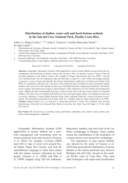 Distribution of shallow water soft and hard
