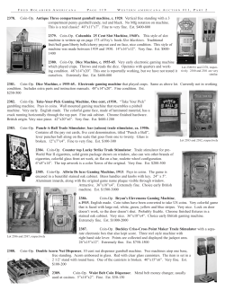 2378. Coin-Op. Antique Three compartment gumball machine, c