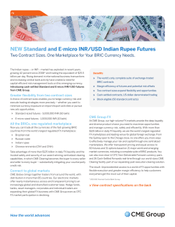 Fact Card: NEW Standard and E-micro INR/USD