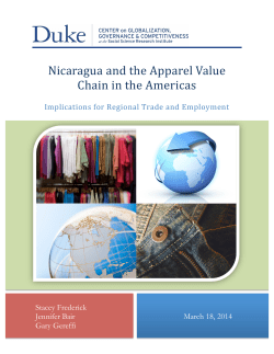 Nicaragua and the Apparel Value Chain in the Americas