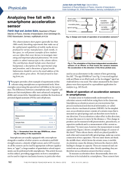 Analyzing free fall with a smartphone acceleration sensor