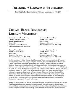 Chicago Black Renaissance Literary Movement