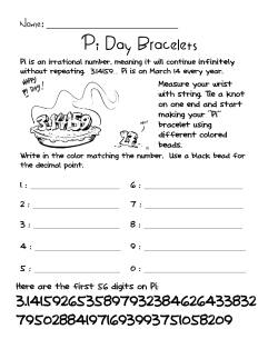 Pi Day Bracelets