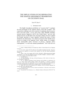 the implications of incorporating the eighth amendment prohibition