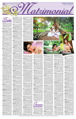 THE SUNDAY TIMES PLUS Sunday, January 15, 2017