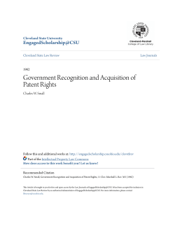 Government Recognition and Acquisition of Patent Rights